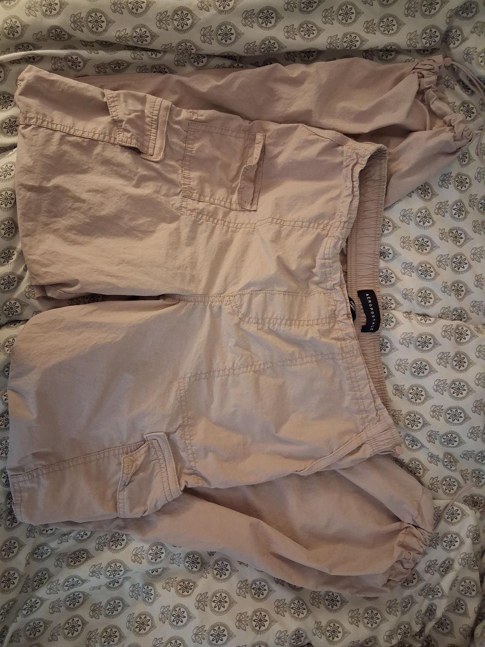 Aeropostale Womens Light Blush Pink Parachute Cargo Pants